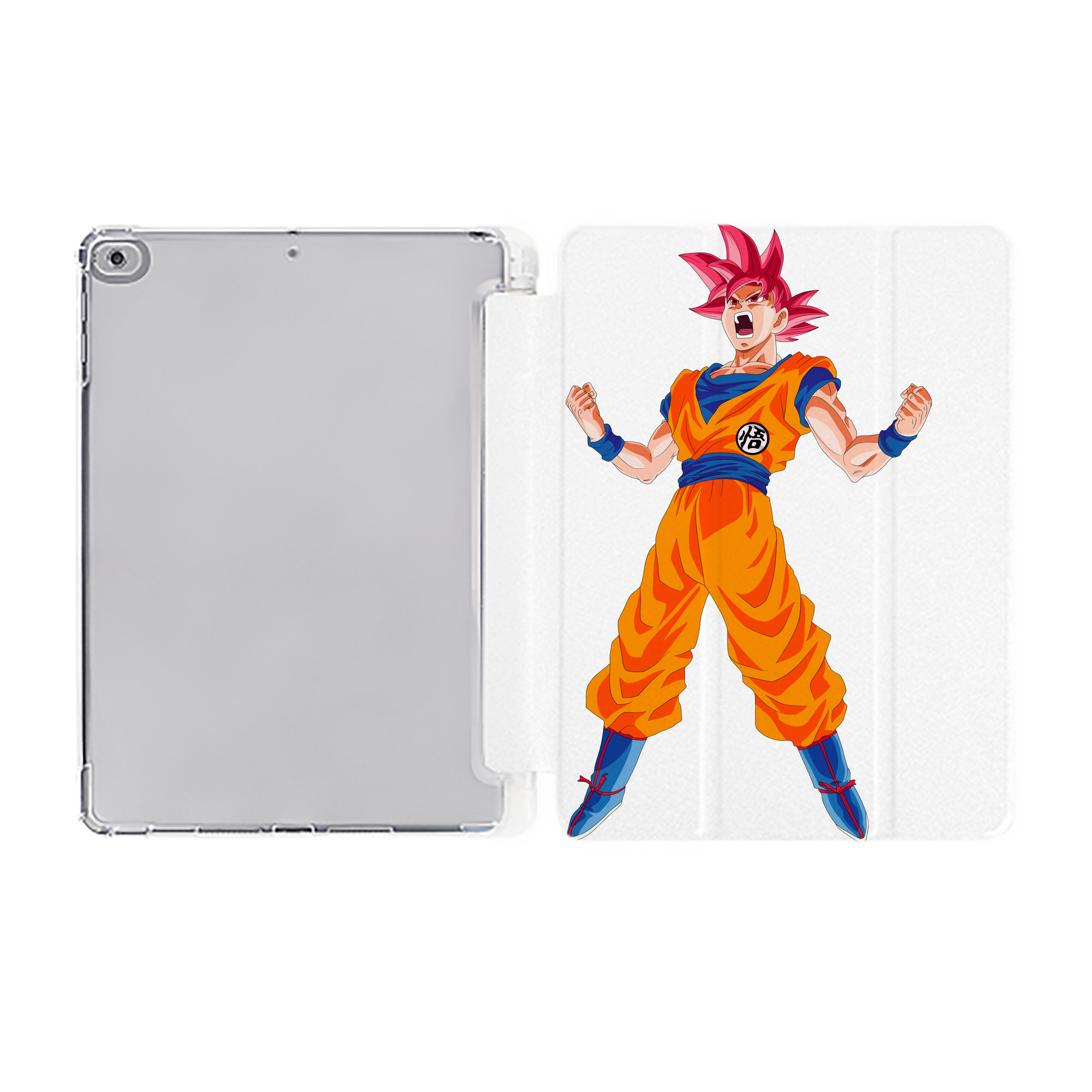（画像用） ドラゴンボール 孫悟空（そん ごくう）Son Goku カカロット DRAGON BALL Kakarotto IPad ケース ペン収納付き 三つ折りスタンド PUレザー×シリコン 対応機種9.5/10.5/10.9インチ